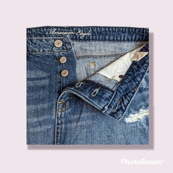 AMERICAN EAGLE Distressed Denim Mini Skirt - Picture 7 of 11